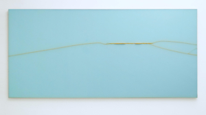 26_Orange durch Himmelblau_Acryl hud Plexi